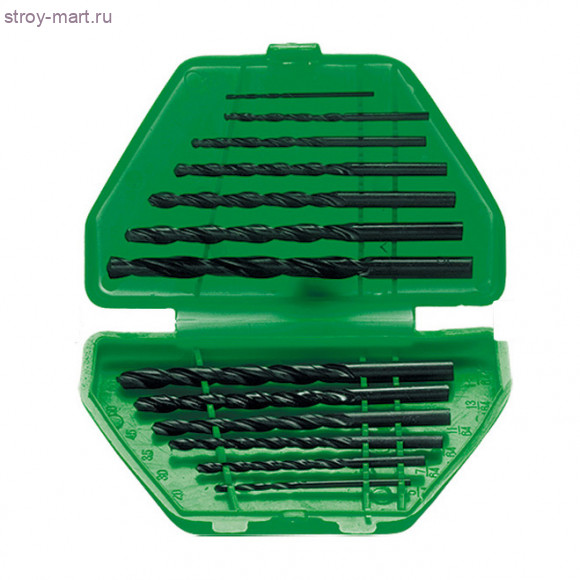 Набор сверл по металлу «Sparta», 1,5-6,5 мм (через 0,5 мм), 13 шт., пласт. бокс, цилин. хвостовик / 723455 - С-000119891