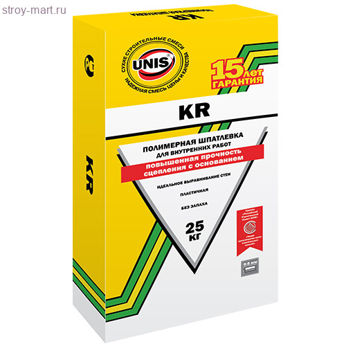 Шпатлевка полимерная «Юнис КР», 25кг (48 шт/под) - С-000046875