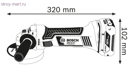 Аккумуляторные угловые шлифмашины Bosch GWS 18-125 V-LI Professional - 060193A30B
