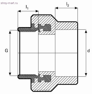 Муфта PP-R комбинированн под ключ белый Дн 50х1 1/2 ВР Firat - 4606034124659 Муфта PP-R комбинированн под ключ белый Дн 50х1 1/2 ВР Firat - 4606034124659