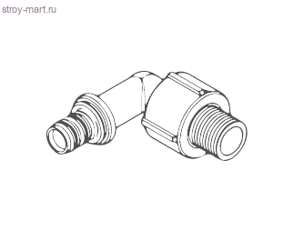 Угольник для PE-Xa PPSU Monolit Дн 20x1/2 НР ELSEN EFA26.20-12 Угольник для PE-Xa PPSU Monolit Дн 20x1/2 НР ELSEN EFA26.20-12