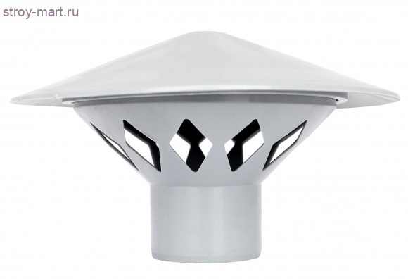 Зонт PP-H серый вентиляцион Дн 50 б/нап - 4606034160817 Зонт PP-H серый вентиляцион Дн 50 б/нап - 4606034160817