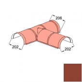 Конек полукруглый Т-образный Decra Classic/Roman Терракота - С-000113435 Конек полукруглый Т-образный Decra Classic/Roman Терракота - С-000113435