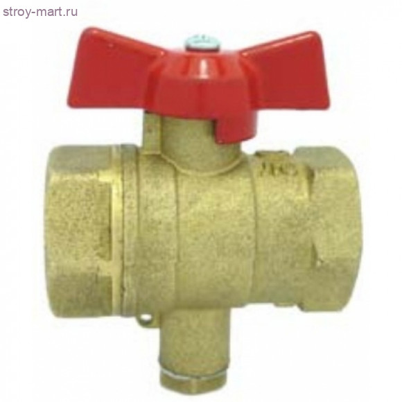 Кран шаровой муфтовый латунный для подключения термодатчика - 11Б27п13 Ду15 Кран шаровой муфтовый латунный для подключения термодатчика - 11Б27п13 Ду15