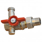 Кран шаровой латунь R919S Ду 20 ВР/американка полный проход бабочка со спускником Giacomini R919SX005 Кран шаровой латунь R919S Ду 20 ВР/американка полный проход бабочка со спускником Giacomini R919SX005