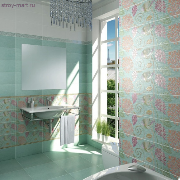 Пленэр Плитка настенная зеленый 7075 20х50