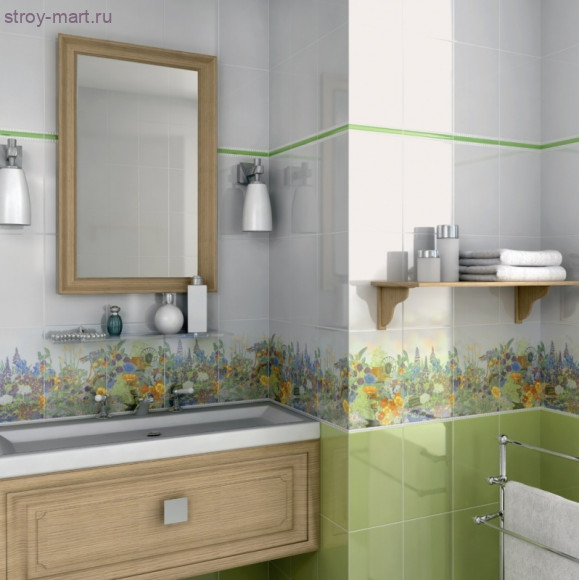 Флора Плитка настенная желтый 8186 20х30 Флора Плитка настенная желтый 8186 20х30