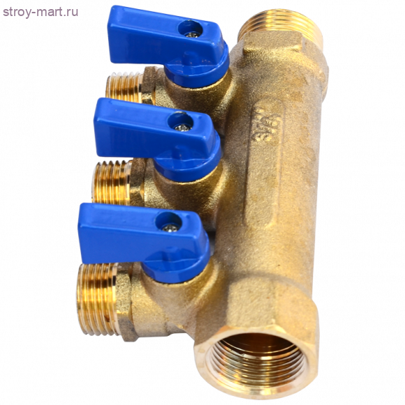 Коллектор латунь красный Ду 3/4х1/2 НР с шаровыми кранами на 2 выхода Faro STC 5770 - 4606034008652 Коллектор латунь красный Ду 3/4х1/2 НР с шаровыми кранами на 2 выхода Faro STC 5770 - 4606034008652