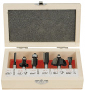 Фрезы по дереву «FIT» для фасок в деревянном корпусе 8 мм 12 шт./36578 - С-000115090 Фрезы по дереву «FIT» для фасок в деревянном корпусе 8 мм 12 шт./36578 - С-000115090