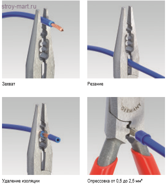 Плоскогубцы для работы с кабелями 13 01 160 - KN-1301160