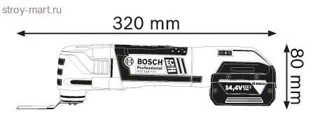Аккумуляторный универсальный резак Bosch GOP 14,4 V-EC Professional - 06018B0100 Аккумуляторный универсальный резак Bosch GOP 14,4 V-EC Professional - 06018B0100