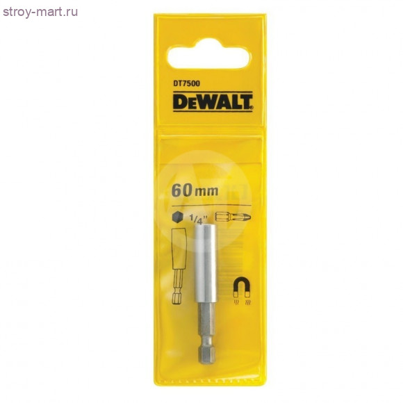Держатель универсальный магнитный, 1\4",60мм - DT 7500 Держатель универсальный магнитный, 1\4",60мм - DT 7500