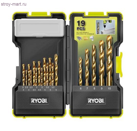Набор 19шт,сверла ф2-10мм д\металла - 5132002258(RAK19HSS) Набор 19шт,сверла ф2-10мм д\металла - 5132002258(RAK19HSS)