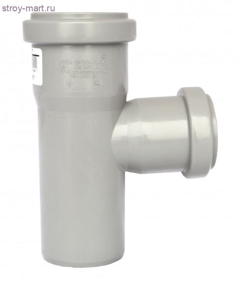 Тройник PP-H серый Дн 50х50х67,5° б/нап в комплекте Ostendorf 112300 - 4052836123008