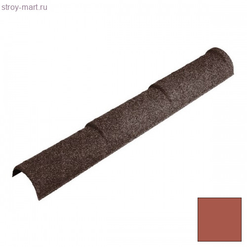 Конек полукруглый тройной Decra Classic/Roman L=1225 (1150*) мм Терракота - С-000113429 Конек полукруглый тройной Decra Classic/Roman L=1225 (1150*) мм Терракота - С-000113429