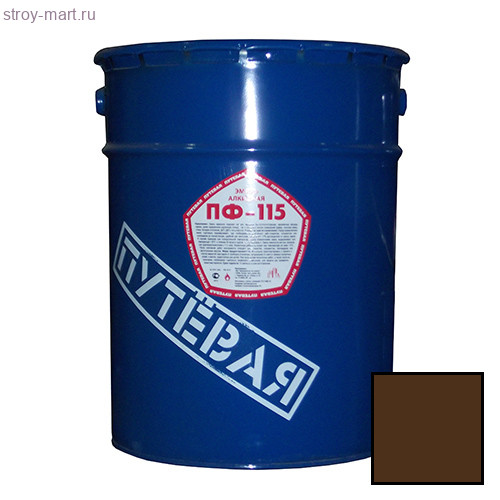 Эмаль ПФ-115 «Путевая» коричневая 20 кг. / Ярославль - С-000085502 Эмаль ПФ-115 «Путевая» коричневая 20 кг. / Ярославль - С-000085502