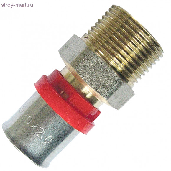 Муфта МП латунь Faro Дн 26х3/4 НР пресс STC 6500 - 4606034144305 Муфта МП латунь Faro Дн 26х3/4 НР пресс STC 6500 - 4606034144305