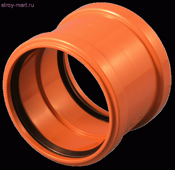 Муфта НПВХ коричневый 2-х растр Дн 110 б/нап в комплекте - 027-1627 Муфта НПВХ коричневый 2-х растр Дн 110 б/нап в комплекте - 027-1627