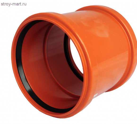 Муфта НПВХ коричневый 2-х растр Дн 110 б/нап в комплекте - 027-1627 Муфта НПВХ коричневый 2-х растр Дн 110 б/нап в комплекте - 027-1627