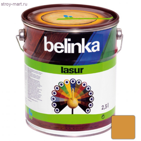 Лазурное покр. для защ. древесины «Belinka Lasur» Орех /№16/ 2,5л. (4 шт./уп.) /Словения / 50366 - С-000116859 Лазурное покр. для защ. древесины «Belinka Lasur» Орех /№16/ 2,5л. (4 шт./уп.) /Словения / 50366 - С-000116859