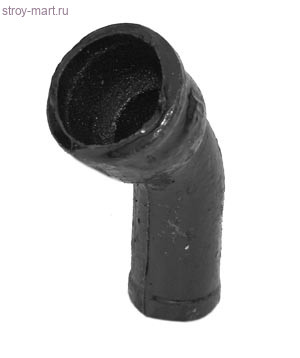 Отвод косой канализационный чугунный - Ду50 135гр.
