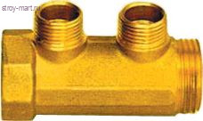 Коллектор латунь синий Ду 3/4х1/2 НР с шаровыми кранами на 3 выхода Faro STC 5766 - 4606034008607 Коллектор латунь синий Ду 3/4х1/2 НР с шаровыми кранами на 3 выхода Faro STC 5766 - 4606034008607