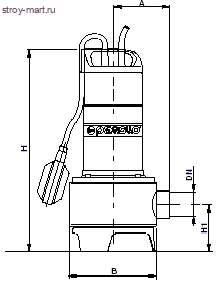 Насос фекальный BCm 10-I сталь нерж Pedrollo Насос фекальный BCm 10-I сталь нерж Pedrollo