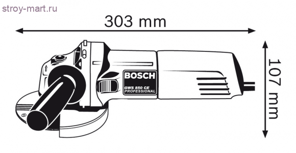 Угловая шлифмашина Bosch GWS 850 CE Professional - 601378792 Угловая шлифмашина Bosch GWS 850 CE Professional - 601378792