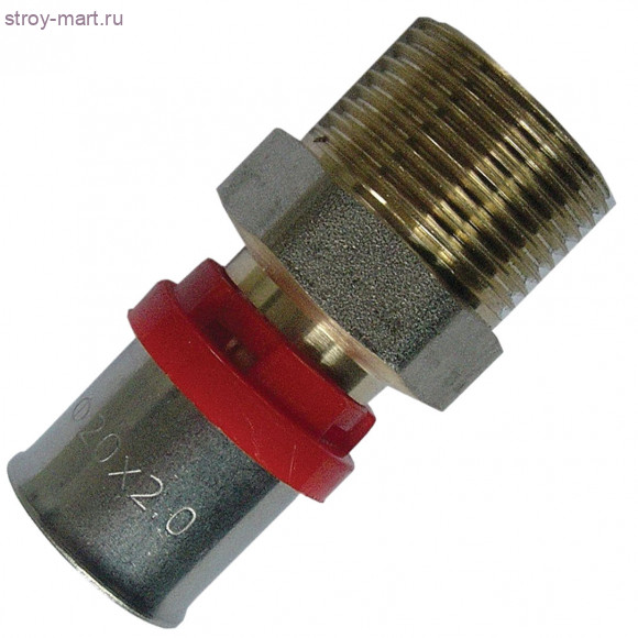 Муфта МП латунь Faro Дн 26х1 НР пресс STC 6500 - 4606034144312 Муфта МП латунь Faro Дн 26х1 НР пресс STC 6500 - 4606034144312