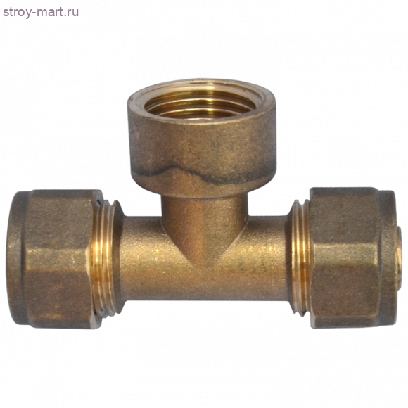 Тройник для PE-X латунь Дн 32х4,4 STC 6009 Тройник для PE-X латунь Дн 32х4,4 STC 6009