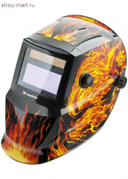 Щиток «Matrix» защитный лицевой (маска сварщика) с автозатемнением, пламя / 89137 - С-000120437 Щиток «Matrix» защитный лицевой (маска сварщика) с автозатемнением, пламя / 89137 - С-000120437