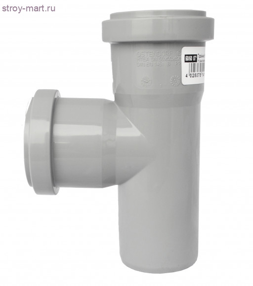 Тройник PP-H серый Дн 75х50х45° б/нап в комплекте Ostendorf 113210 Тройник PP-H серый Дн 75х50х45° б/нап в комплекте Ostendorf 113210