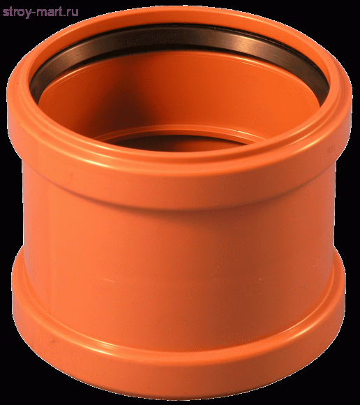 Муфта НПВХ коричневый 2-х растр Дн 160 б/нап в комплекте - 027-1629 Муфта НПВХ коричневый 2-х растр Дн 160 б/нап в комплекте - 027-1629