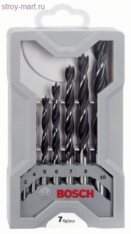 Набор 7 свёрл дерев 3-10мм X-Pro Line - 2607017034