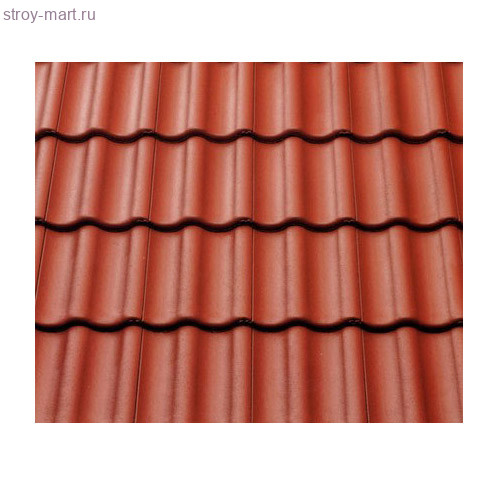 Браас Янтарь рядовая черепица 420х330мм (10 шт/м2) вишня - С-000116112 Браас Янтарь рядовая черепица 420х330мм (10 шт/м2) вишня - С-000116112