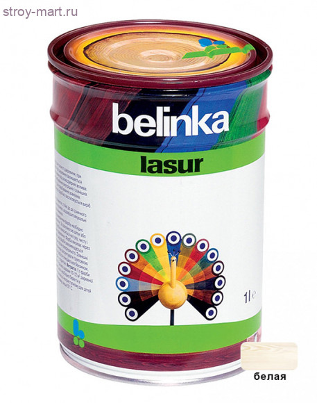 Лазурное покр. для защ. древесины «Belinka Lasur» Белая /№11/ 1л. (6 шт./уп.) /Словения / 50211 - С-000116847 Лазурное покр. для защ. древесины «Belinka Lasur» Белая /№11/ 1л. (6 шт./уп.) /Словения / 50211 - С-000116847