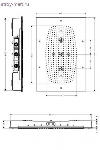 Верхний душ Raindance Rainmaker 680 мм x 460 мм, ?’, без подсветки Raindance 28417000 Верхний душ Raindance Rainmaker 680 мм x 460 мм, ?’, без подсветки Raindance 28417000