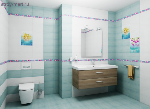 P2-2 Ocean flowers P2-2D240 Панно из 2-х плиток 30х40 P2-2 Ocean flowers P2-2D240 Панно из 2-х плиток 30х40