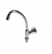 Кран настольный ЦС11/2К М Стандарт к/затвор короткий излив пл/маховик хром Подольск - 4606034142721