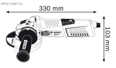Угловая шлифмашина Bosch GWS 12-125 CI Professional - 601793002 Угловая шлифмашина Bosch GWS 12-125 CI Professional - 601793002