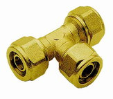 Тройник для PE-X латунь Дн 16х2,2х1/2 STC 6010