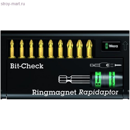 Набор бит 8855-9/Th Bit-Check Держатель Rapidaptor 056379 - WE-056379 Набор бит 8855-9/Th Bit-Check Держатель Rapidaptor 056379 - WE-056379