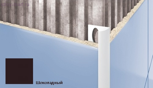 Профиль для плитки CEZAR внешний 9мм шоколадный Профиль для плитки CEZAR внешний 9мм шоколадный