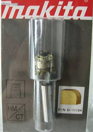 Фреза карнизная(д\закругления),2лезвия,хв-8мм,R2х9.5мм - D-11184