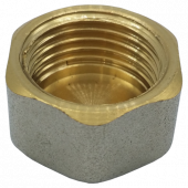 Заглушка латунь никель Ду25 вн/р - 027-8930