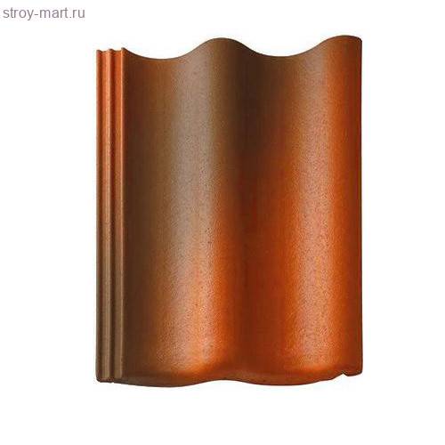 Браас Янтарь рядовая черепица 420х330мм (10 шт/м2) антик красный - С-000116113 Браас Янтарь рядовая черепица 420х330мм (10 шт/м2) антик красный - С-000116113