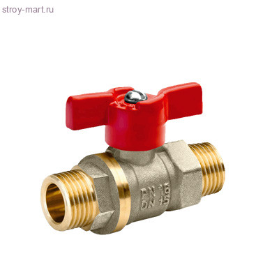 Кран шаровой латунь 11б27п А32/1 никель Ду 20 НР бабочка БАЗ - 007-7493 Кран шаровой латунь 11б27п А32/1 никель Ду 20 НР бабочка БАЗ - 007-7493