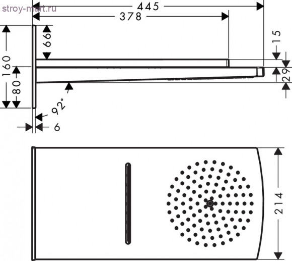 Верхний душ Raindance Rainfall 180 AIR 2jet, ?’ Raindance 28433000 Верхний душ Raindance Rainfall 180 AIR 2jet, ?’ Raindance 28433000