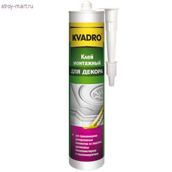 Клей монтажный для декора прозрачный 340 гр. (12 шт/уп.) «Kvadro» - С-000074672 Клей монтажный для декора прозрачный 340 гр. (12 шт/уп.) «Kvadro» - С-000074672