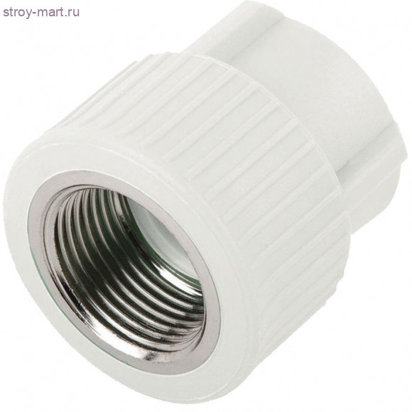 Муфта PP-R комбинированн белый Дн 20х3/4 ВР РосТурПласт 10653 - 4640014210338 Муфта PP-R комбинированн белый Дн 20х3/4 ВР РосТурПласт 10653 - 4640014210338